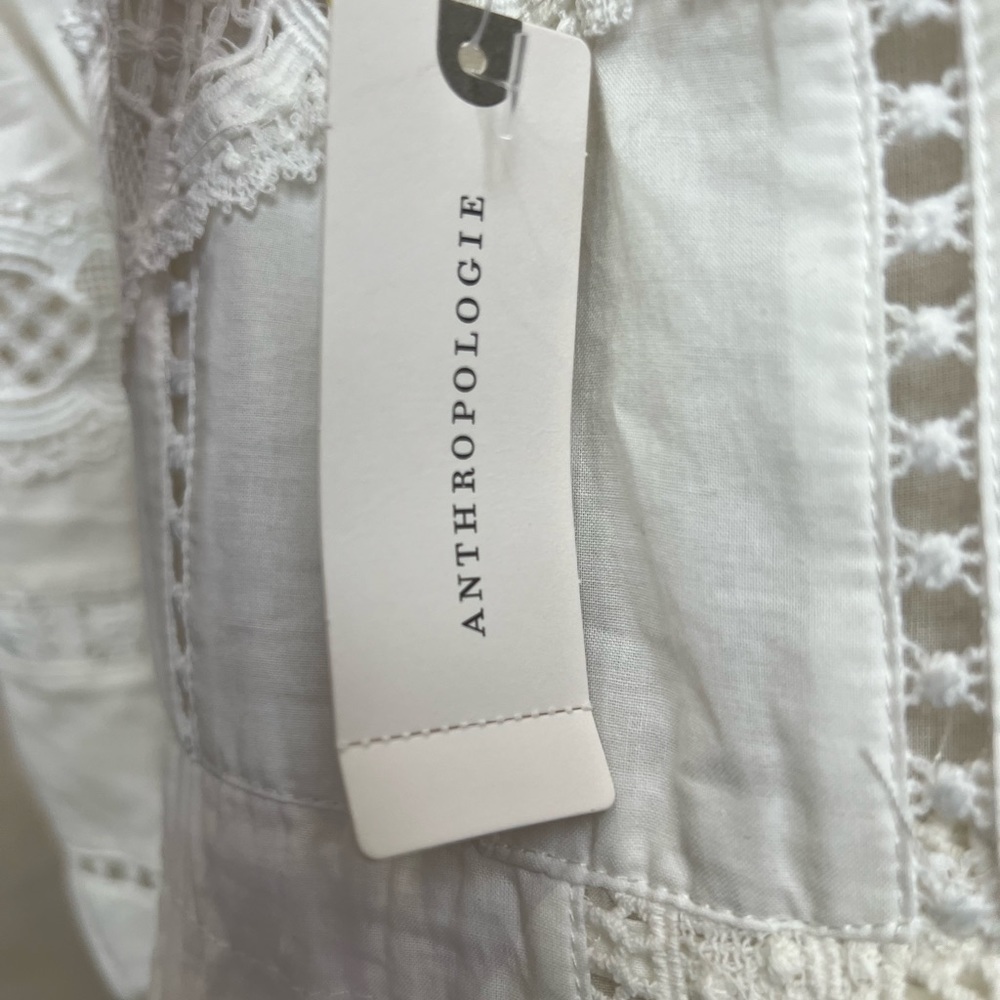 NWT Eri + Ali Anthropologie White Lace Dress XS - Picture 6 of 6